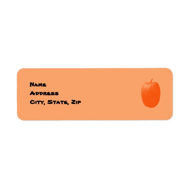 Festive Pumpkin Address Labels Template (Front)