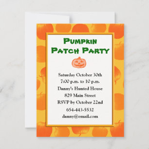 Festive Pumpkin Invitation Card Template