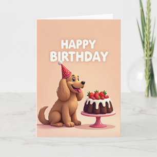 Festive Pup Birthday Card