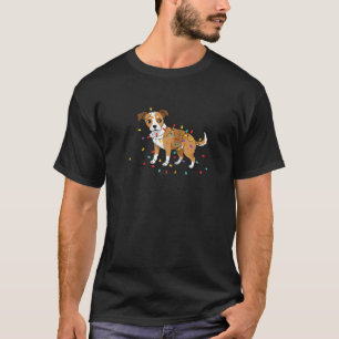 Festive Puppy Fun Adorable Dog Tangled in Christma T-Shirt
