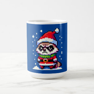 Festive Raccoon Charm - Christmas Humor Art Coffee Mug