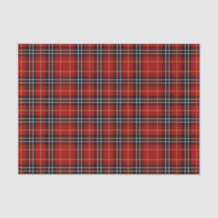 Festive Red and Black Plaid Pattern Christmas  Tissue Paper
