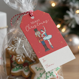 Festive Red and Gold Nutcracker To From Xmas  Gift Tags