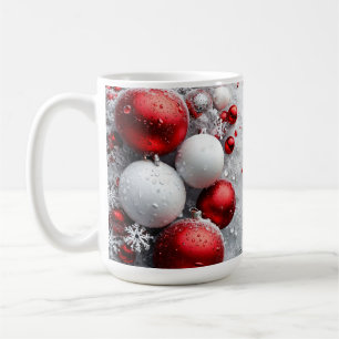 Festive Red and White Christmas Decorations Coffee Mug