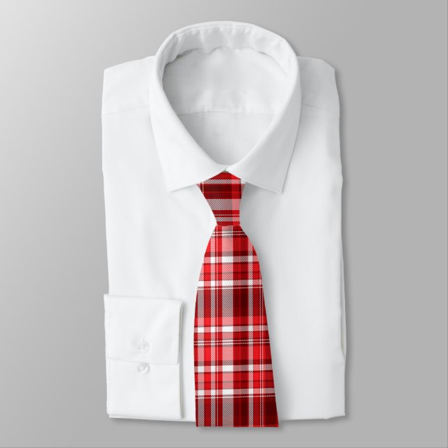 Festive Red and White  Tie (Tied)
