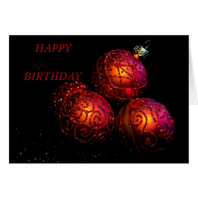 Festive Red Baubles (Front Horizontal)