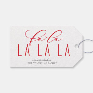Festive Red Berry Fa La La Holiday Gift Tags