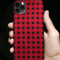 festive red & black buffalo plaid chequerboard