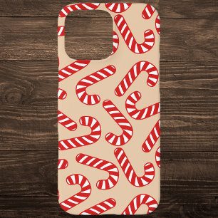 Festive Red Candy Cane iPhone 16 Pro Max Case
