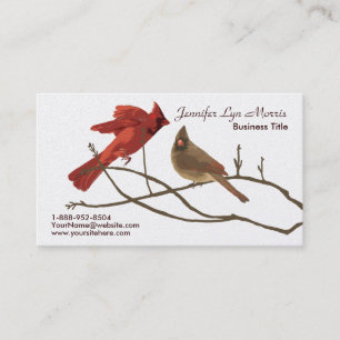 Festive Red Cardinals Business Card