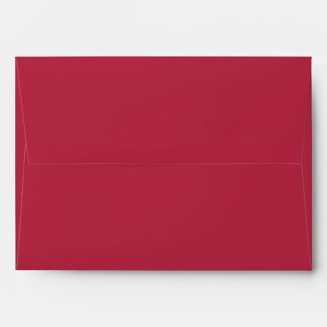 Festive Red Christmas and New Year Holiday Envelope (Back (Top Flap))