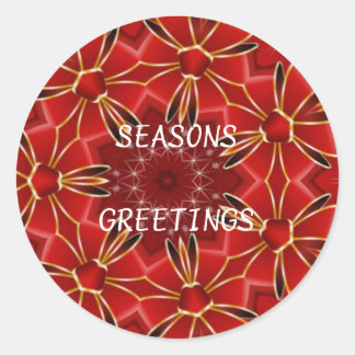 Festive Red Classic Round Sticker