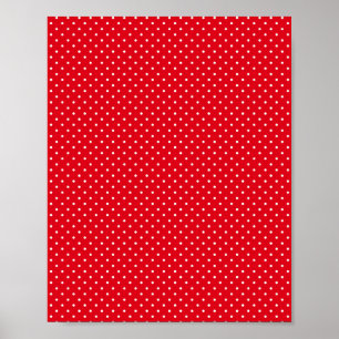 Festive Red Color Pattern Poster