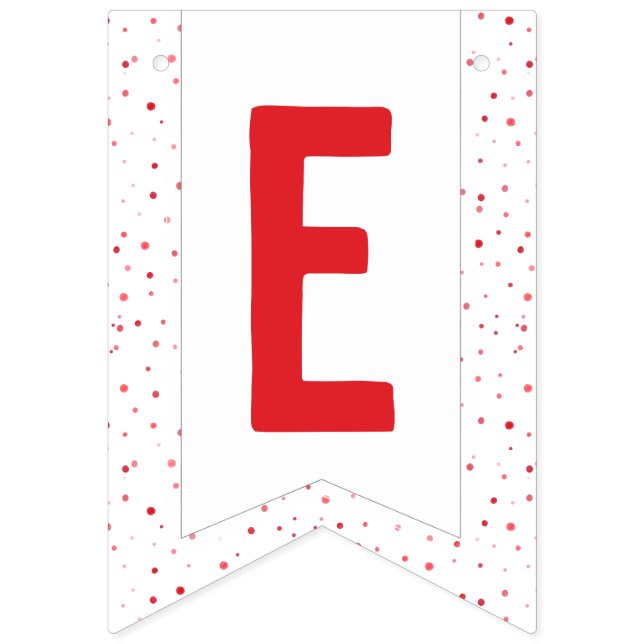 Festive Red Dots & Typography Merry Everything Bunting (Seventh Flag)
