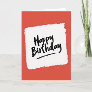 Festive Red Framed Birthday Card