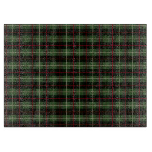 Festive Red, Green and Cream Cosy Christmas Plaid Cutting Board