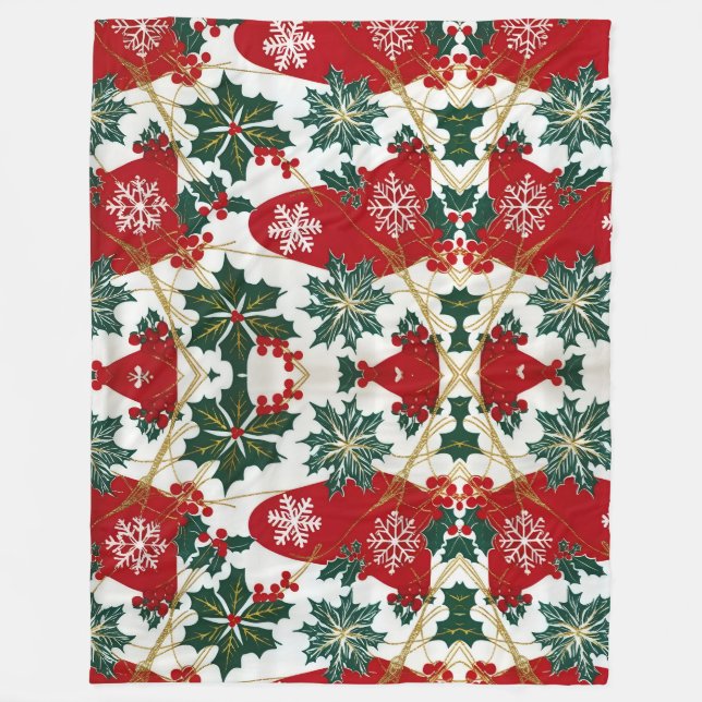 Festive Red & Green Christmas Blanket (Front)