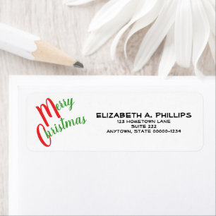 Festive Red Green Christmas Typography Custom