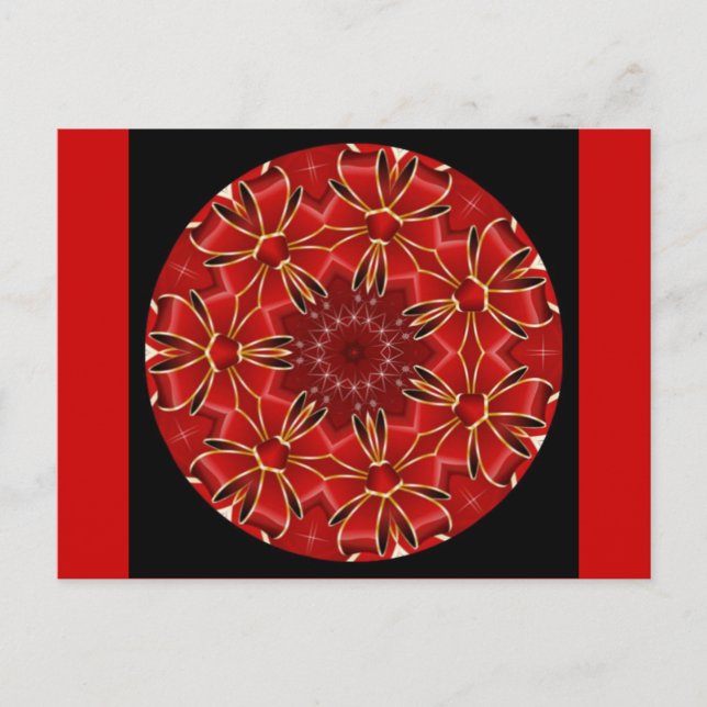 Festive Red Postcard (Front)
