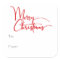 Festive Red Script Merry Christmas To From