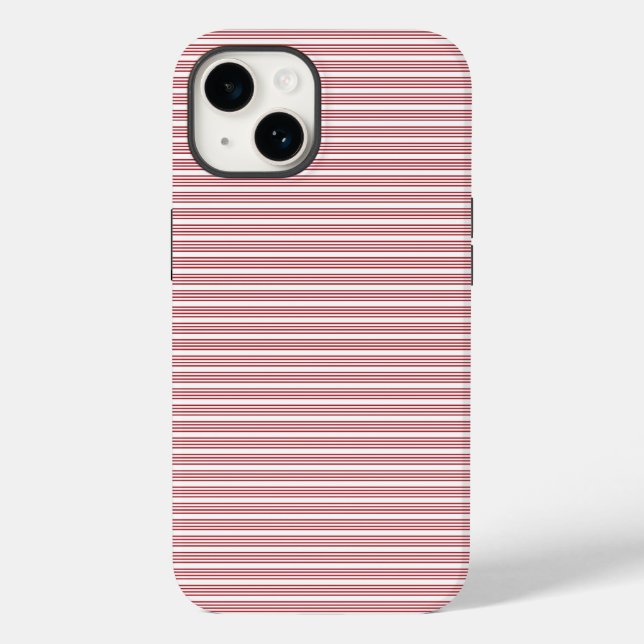 Festive Red Stripes Phone Case (Back)