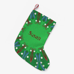 Festive Red White and Blue Christmas Stockings