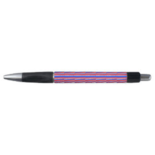 Festive Red White Blue Circles Stripes