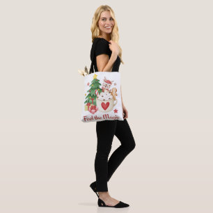 Festive Reindeer Christmas Holiday All Tote Bag