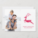 Festive Reindeer christmas photo card<br><div class="desc">A christmas photo greeting card featuring a reindeer.</div>