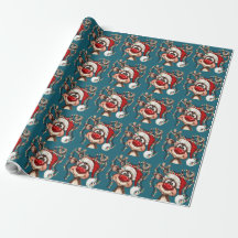 Festive Reindeer Christmas Shower Curtain