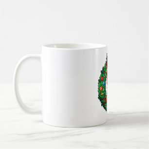 Festive Reindeer in Wreath Coffee Mug