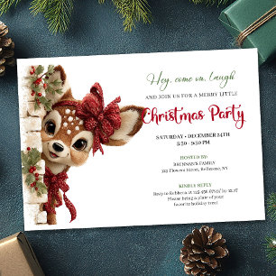 Festive Reindeer Invite editable digital download