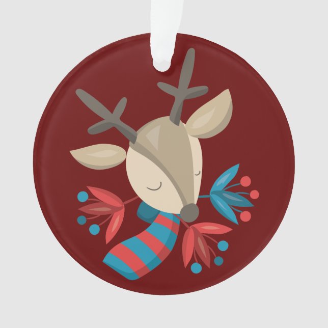 Festive Reindeer Ornament (Front)