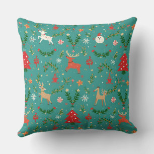 Festive Reindeer Wonderland Cushion