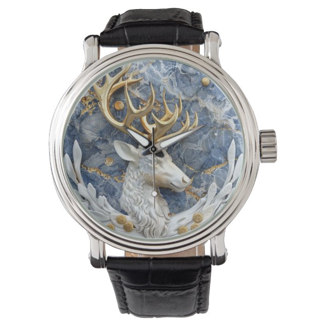 Festive Reindeer Wonderland Scene Watch (Front)