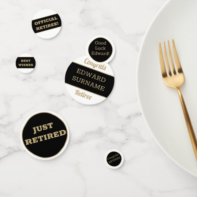 Festive Retirement Party table Confetti (Group)