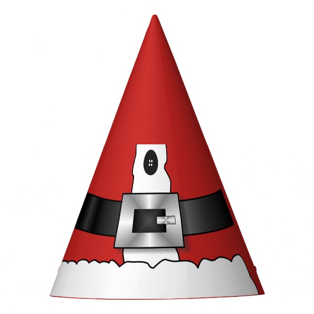 Festive Retro christmas red suit  Santa Claus Party Hat (Front)