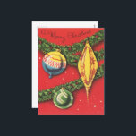 festive retro vintage Christmas bulbs Holiday Postcard<br><div class="desc">festive retro vintage Christmas bulbs Holiday Postcard</div>