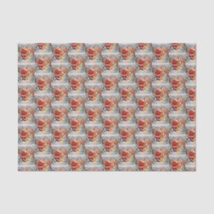 festive retro vintage Christmas Santa reindeer  Tissue Paper