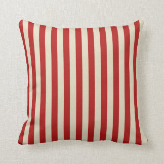 Festive Retro Vintage Vertical PopCorn Stripes Cushion