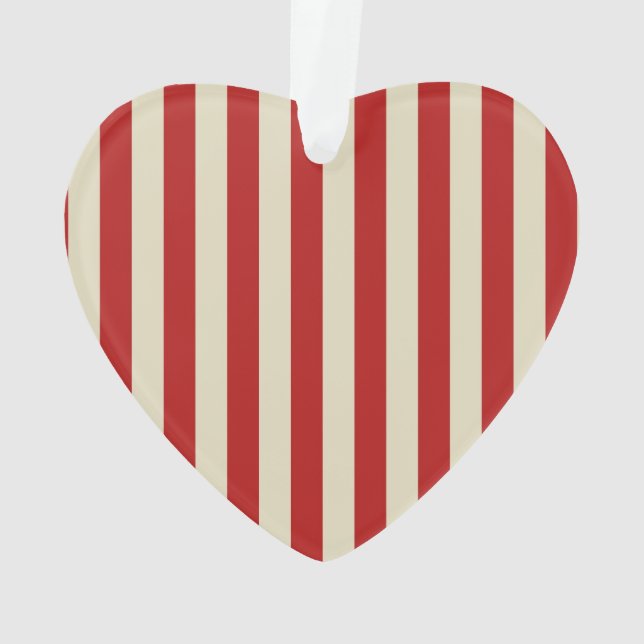 Festive Retro Vintage Vertical PopCorn Stripes Ornament (Back)