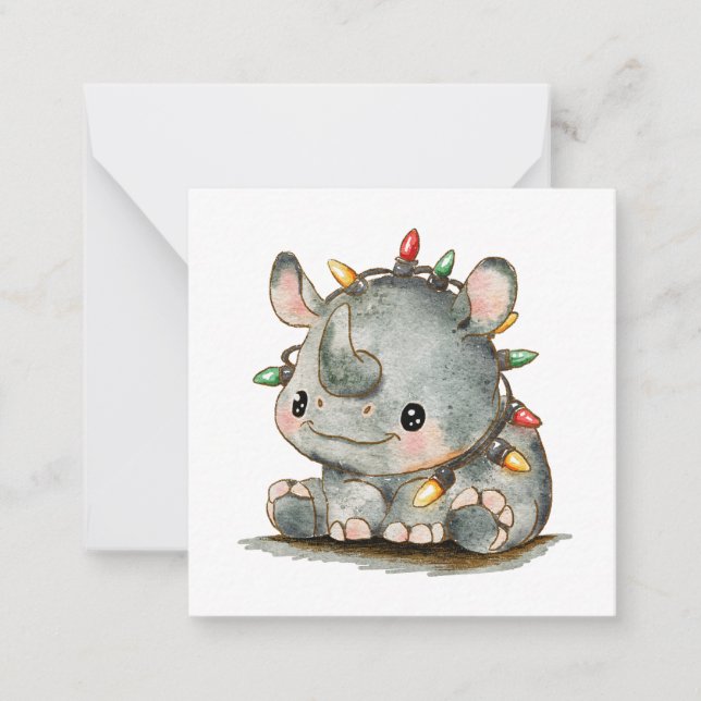 Festive Rhino Card (Front)