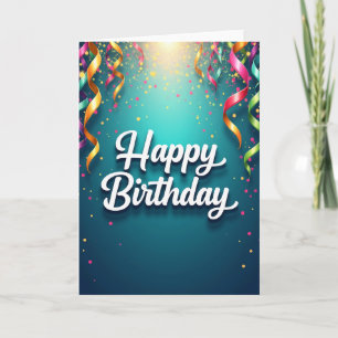 Festive Ribbons Birthday Card