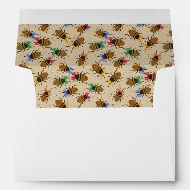 Festive Roaches with Bows Christmas  Envelope (Back (Bottom))