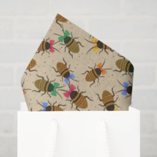 Festive Roaches with Bows Christmas Tissue Paper
