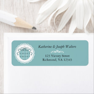 Festive Royal Botanical Robin's Egg Blue Address