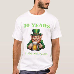 Festive Saint Patricks 30th Birthday Party Vibe T-Shirt