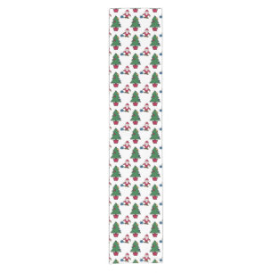 Festive Santa Christmas Table Runner Holiday