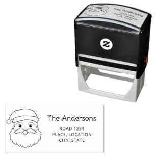 Festive Santa Claus Head Christmas Festive Self-inking Stamp
