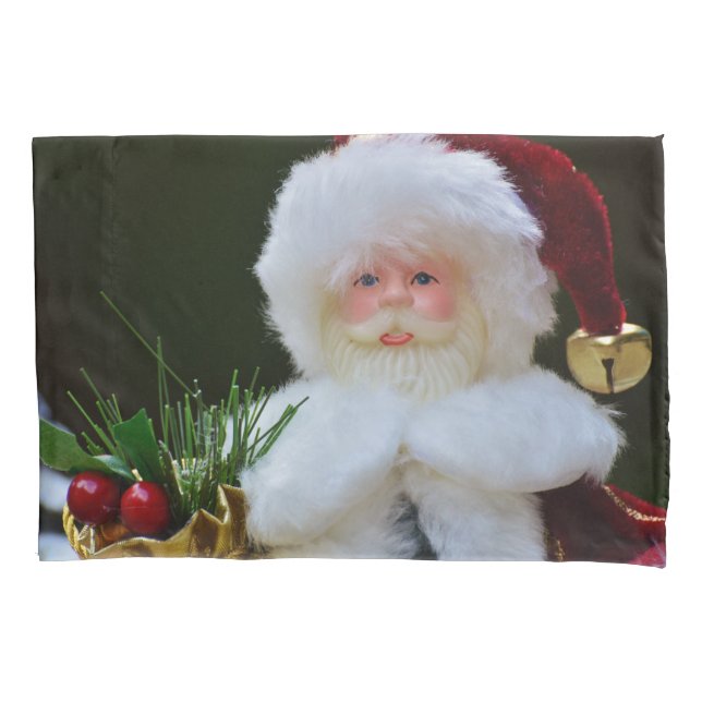 Festive Santa Claus Ornament Pillowcase (Front)